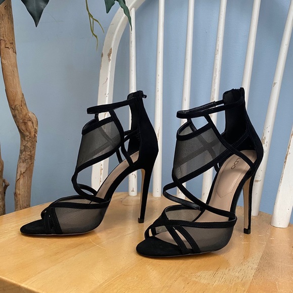 🦋ALDO strappy black heels🦋 - Picture 2 of 4